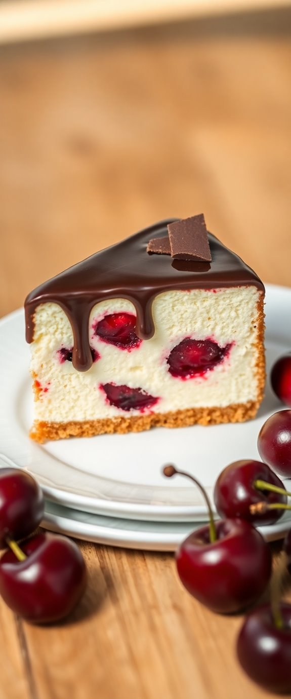 chocolate cherry cheesecake delight
