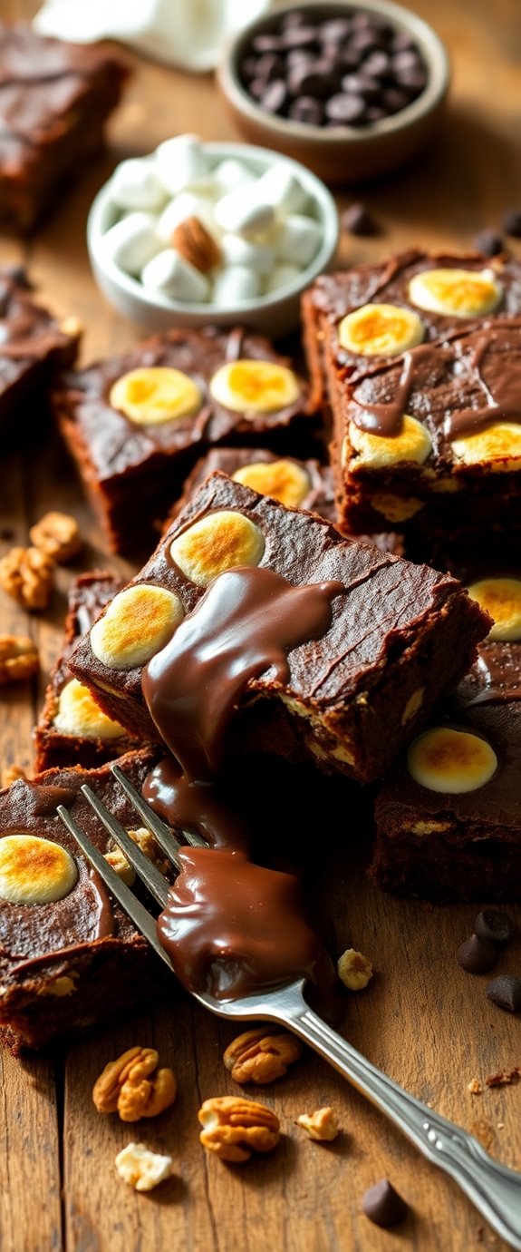 chocolate marshmallow nut dessert