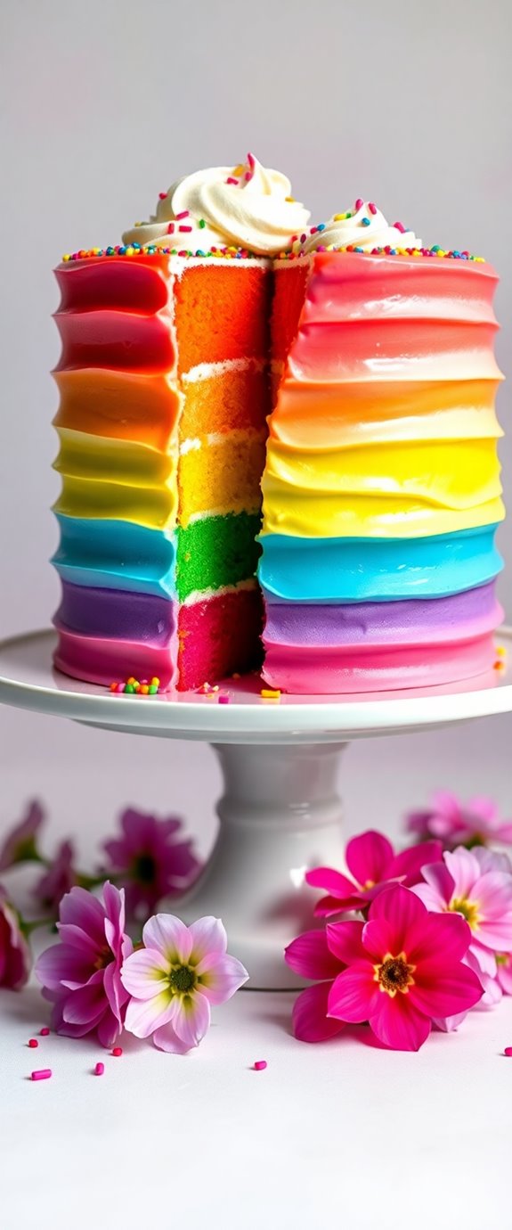colorful layered cake recipe