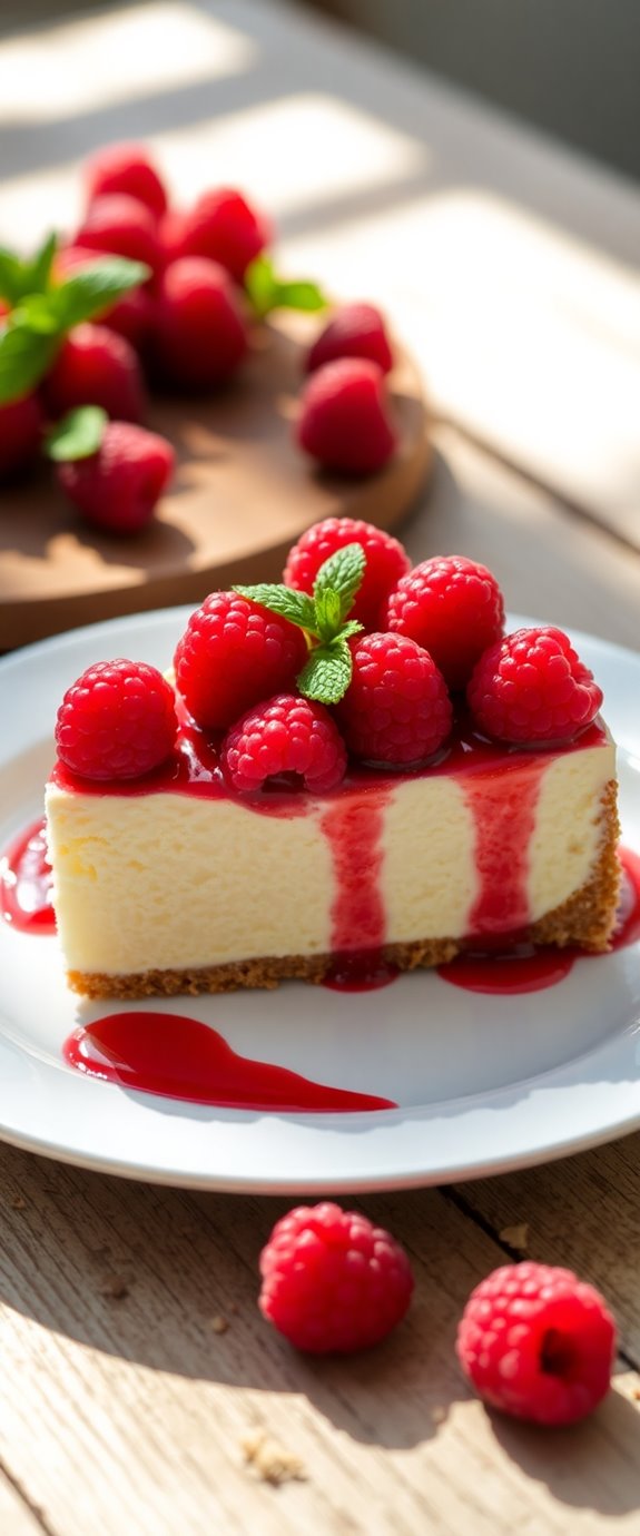 decadent raspberry cheesecake delight