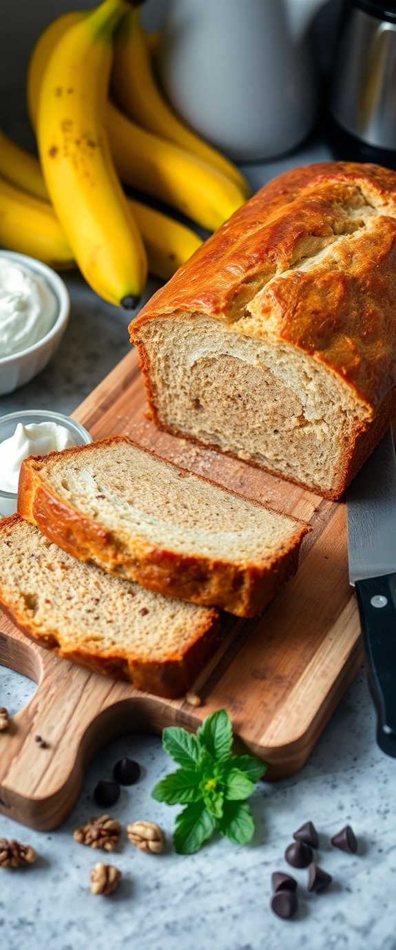 delicious banana cheesecake bread