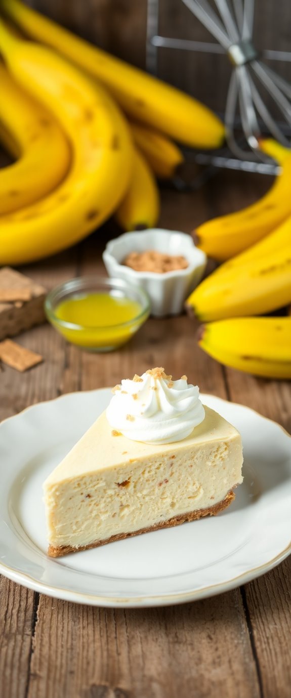 delicious creamy banana cheesecake