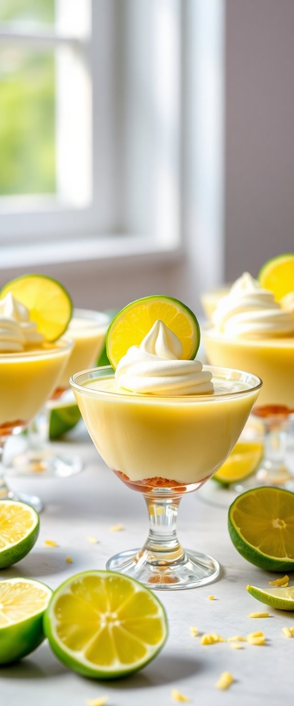 lime flavored cheesecake dessert cups