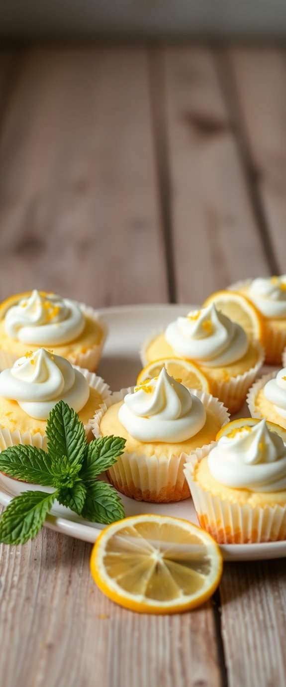 mini cheesecake with lemon
