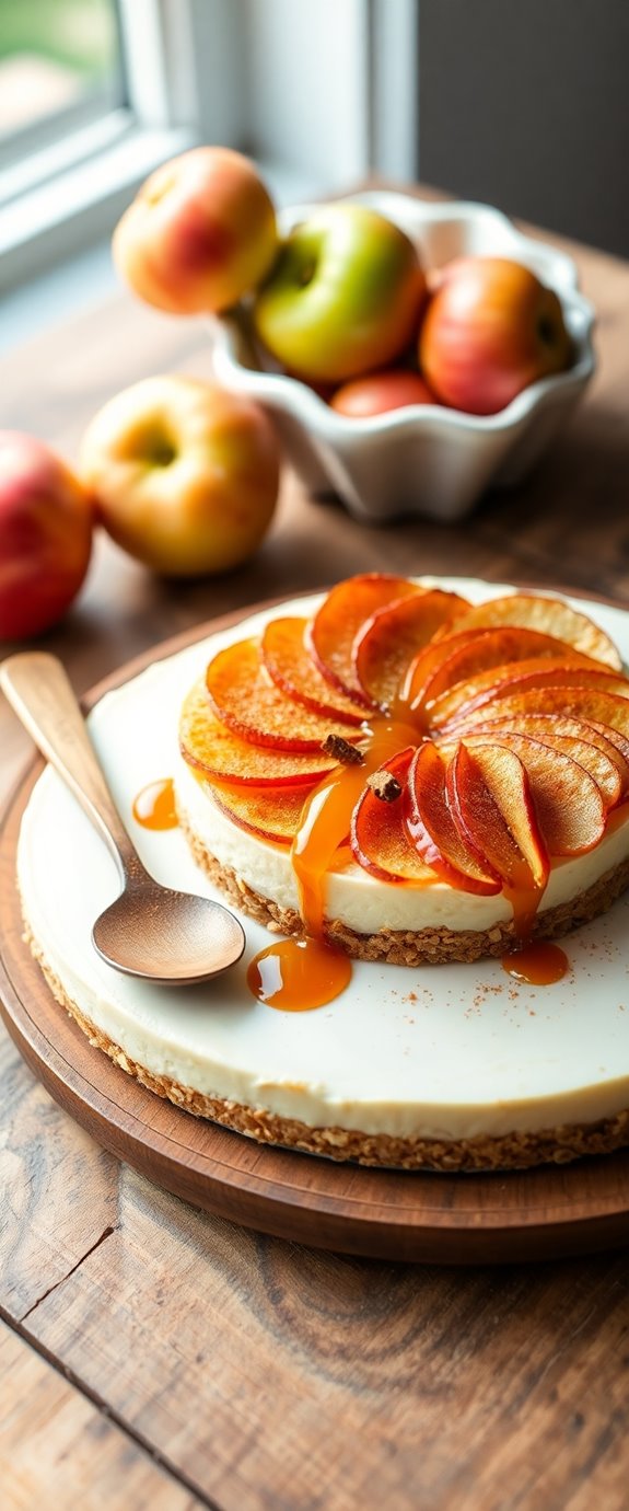 vegan gluten free apple cheesecake
