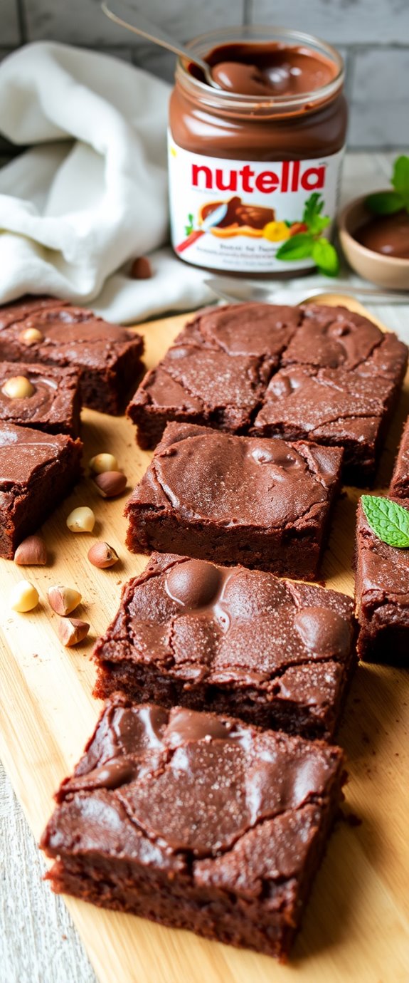 almond flour nutella brownies