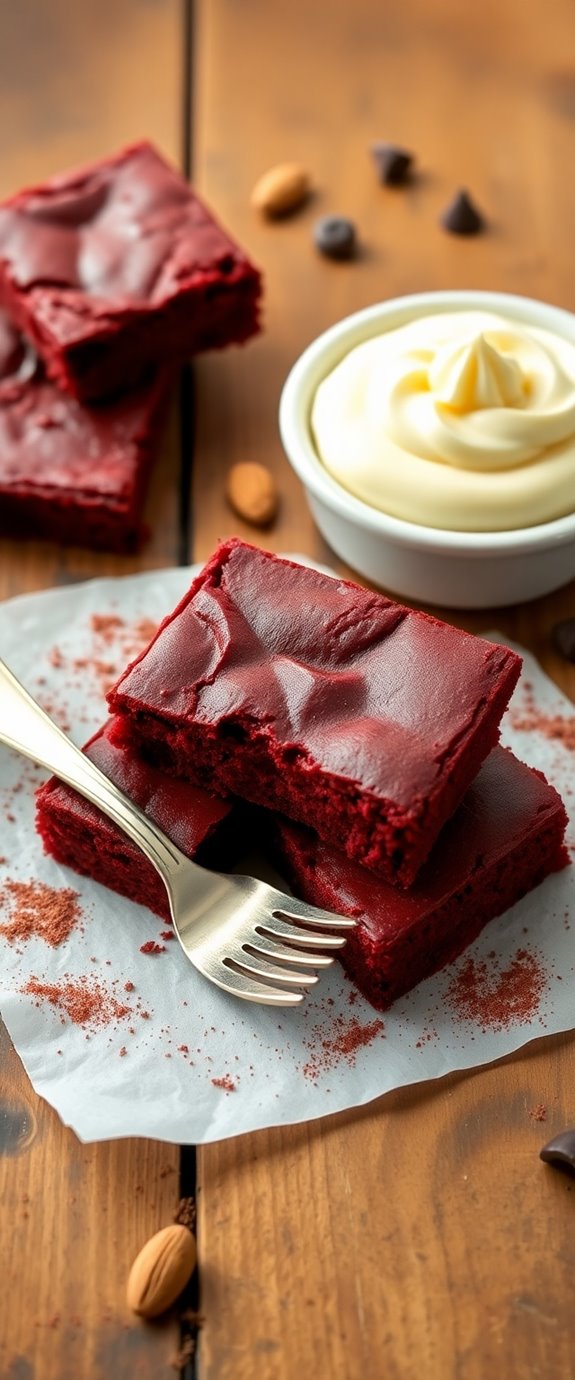 almond flour red velvet brownies