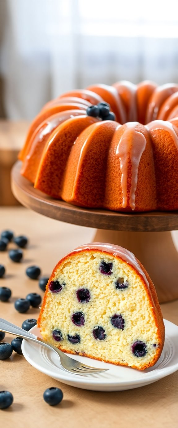 blueberry cream cheese bundt cake