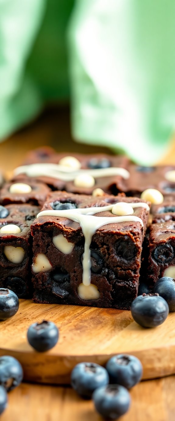 blueberry white chocolate brownies