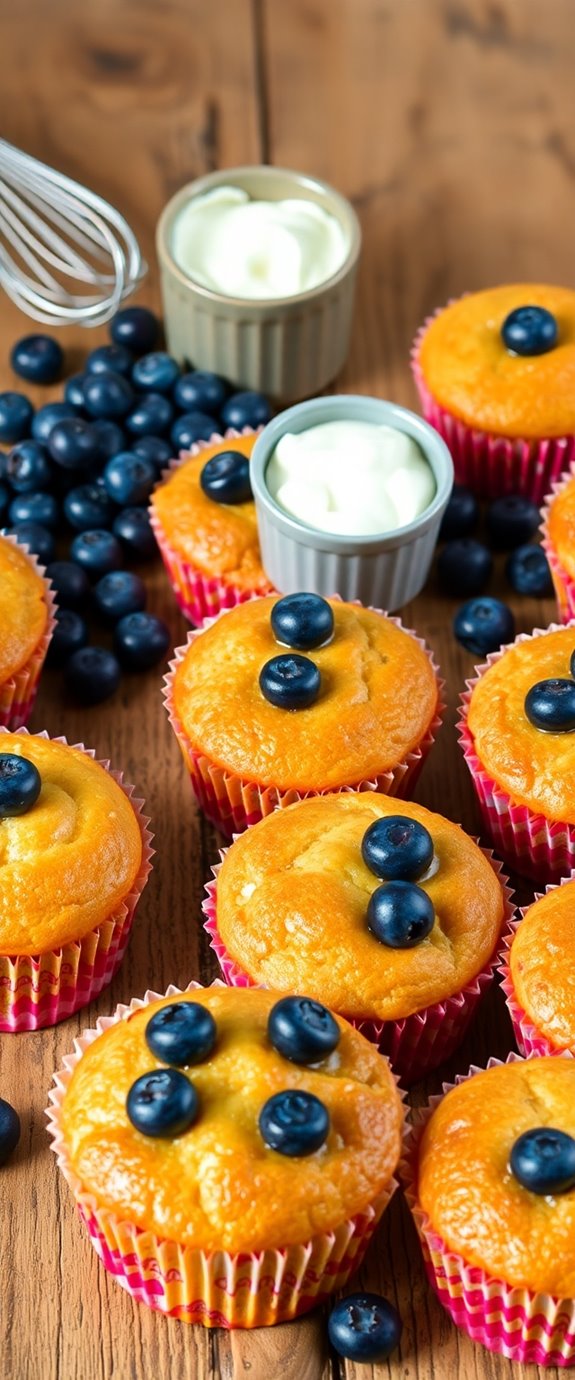 blueberry yogurt flavored cupcakes