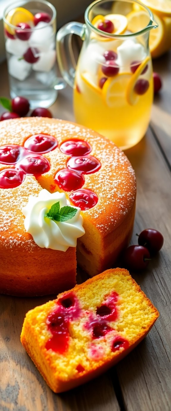 cherry lemon sundrop cake