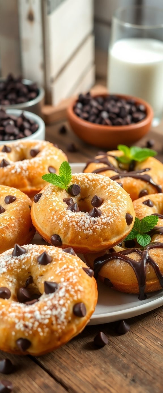 chocolate chip cake donut