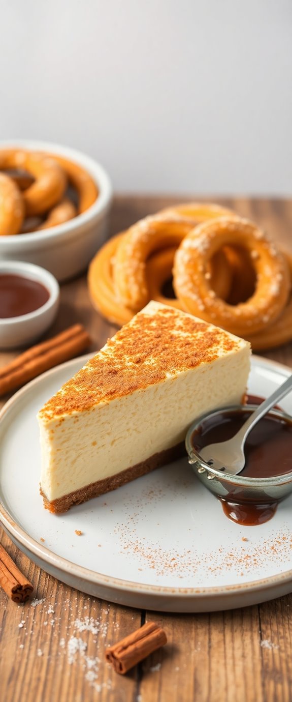 churro inspired cheesecake dessert recipe