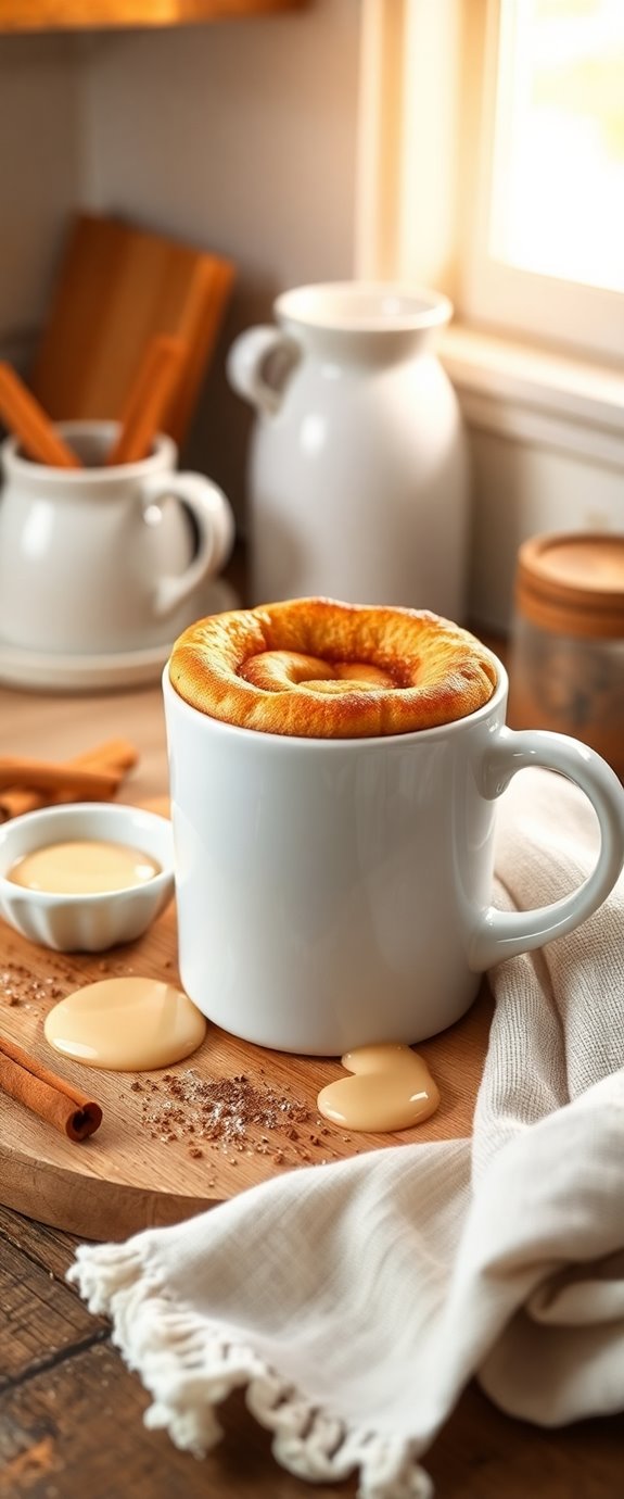 cinnamon roll mug cake