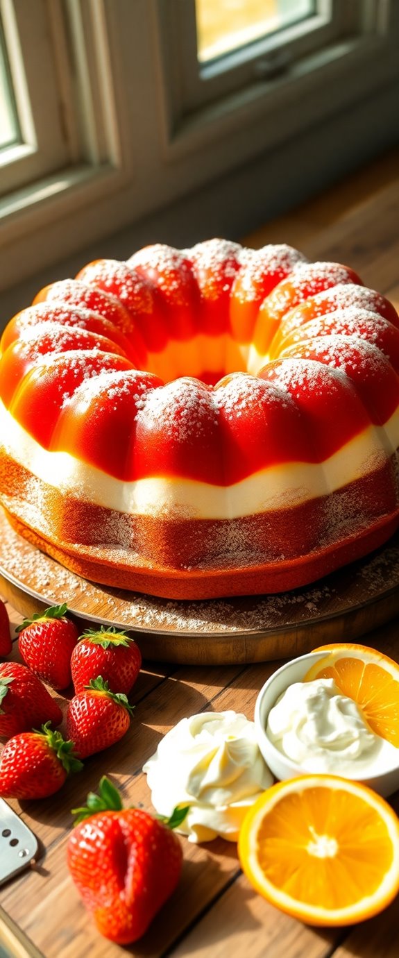 colorful jello bundt cake