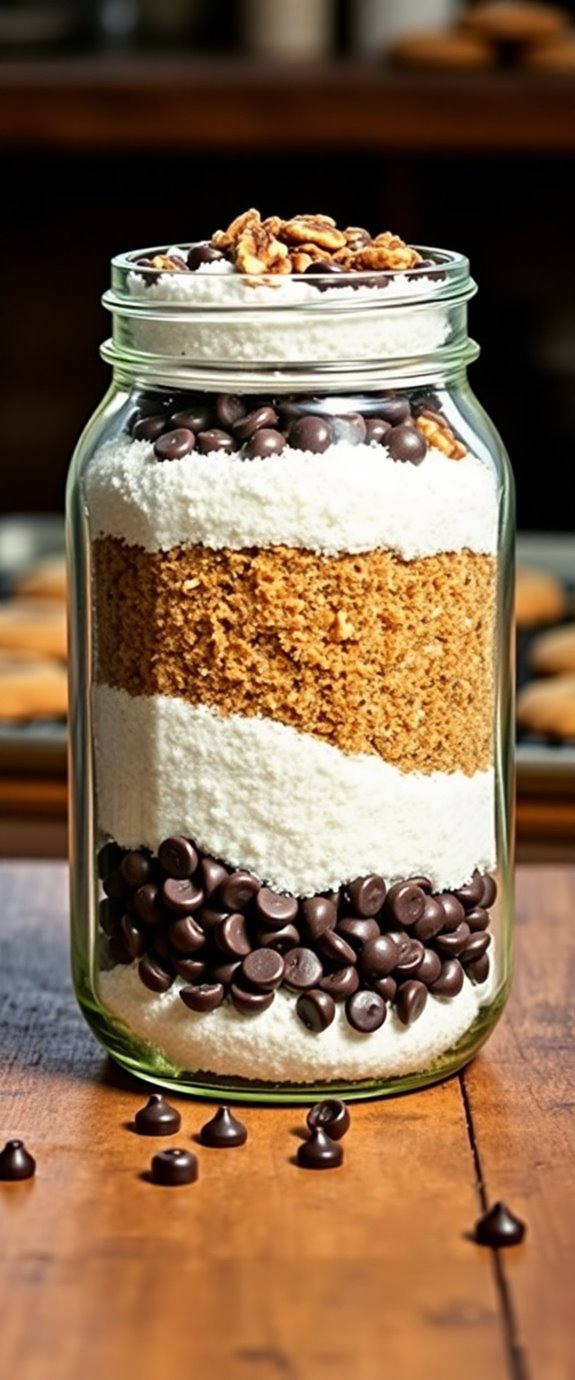 cookie ingredients in jar