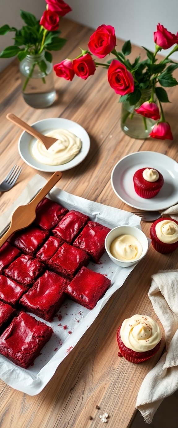 decadent red velvet brownies