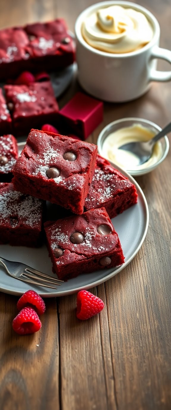 decadent red velvet brownies