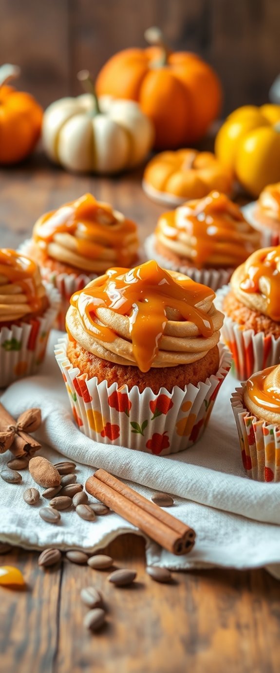 delicious caramel pumpkin cupcakes