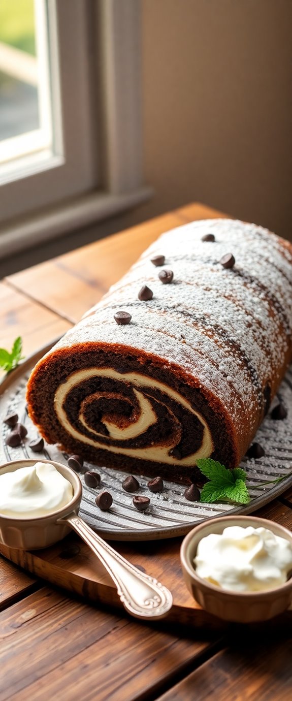 delicious chocolate chip dessert