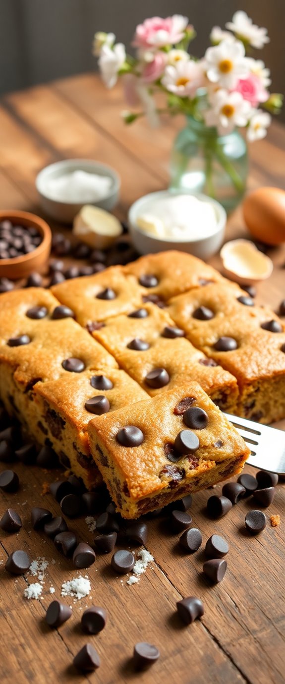 delicious chocolate chip squares