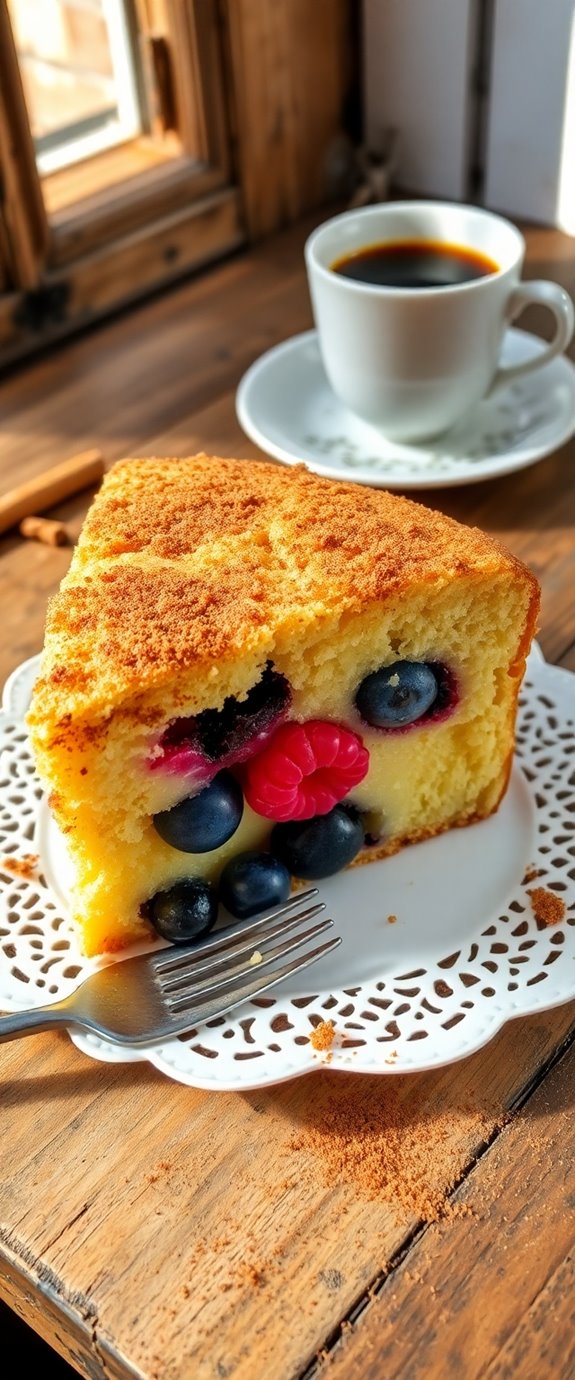 delicious fruit coffee cake