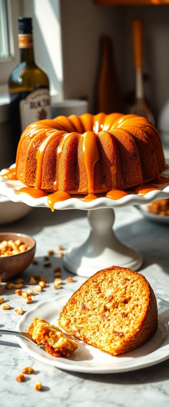 delicious homemade rum cake