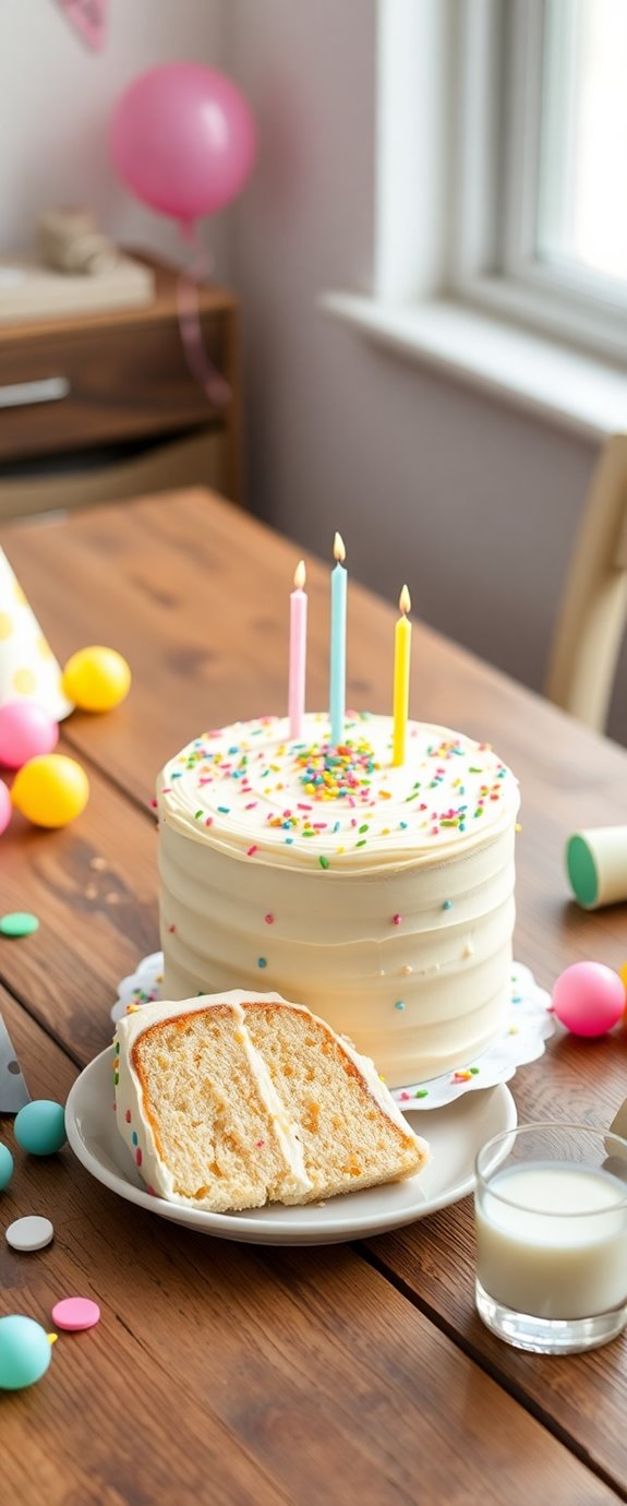 delicious vanilla smash cake