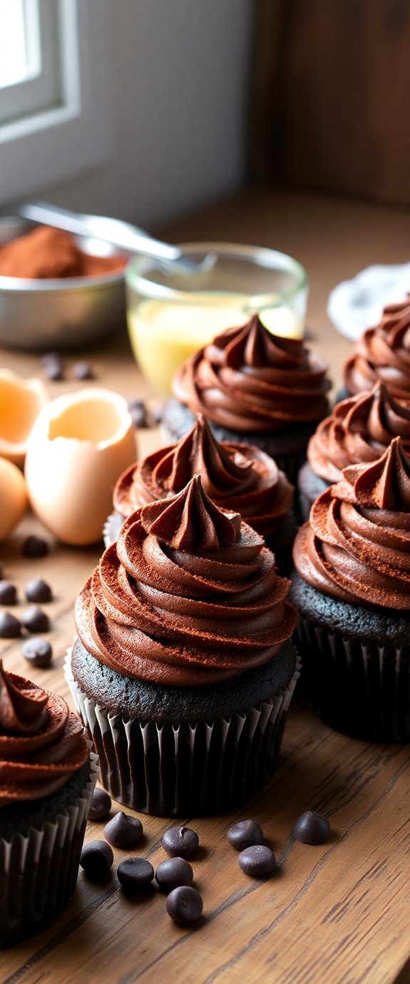 deliciously rich chocolate cupcakes
