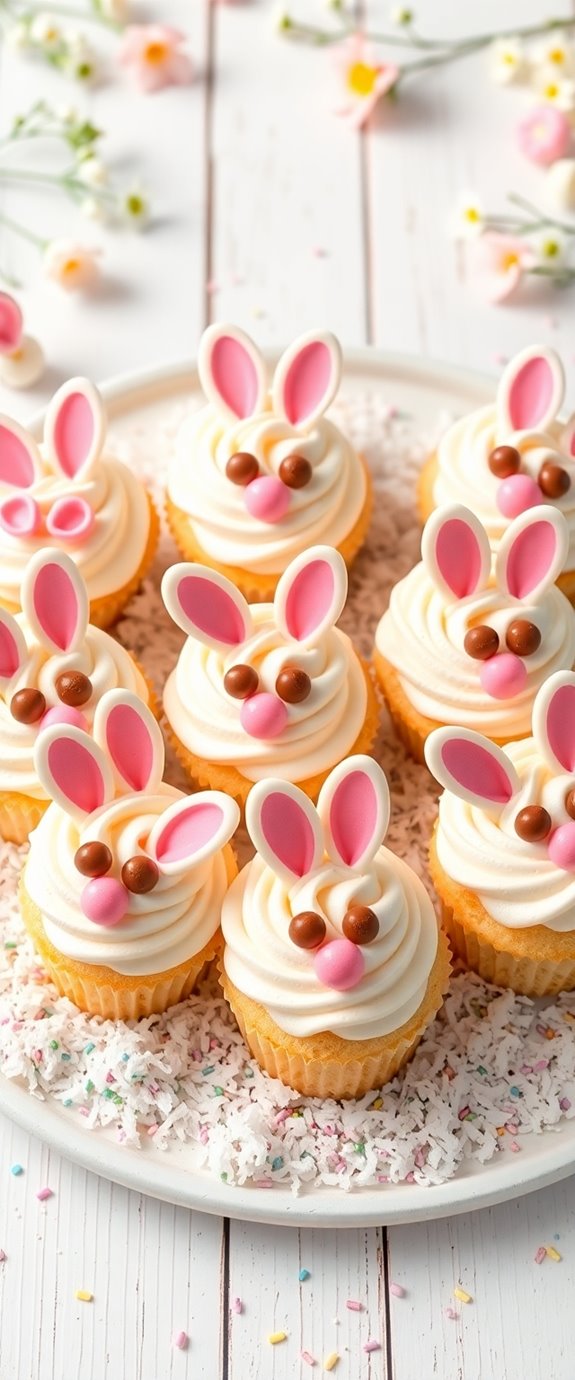 easter themed decorated cupcakes