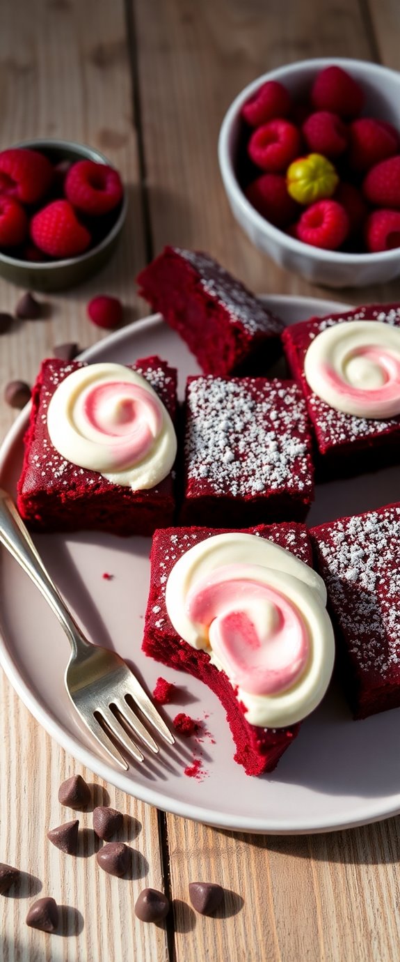 eggless red velvet brownies