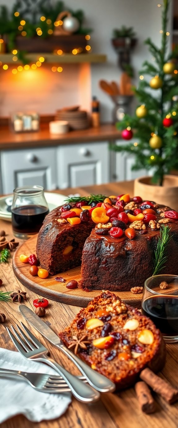festive rum infused fruit cake