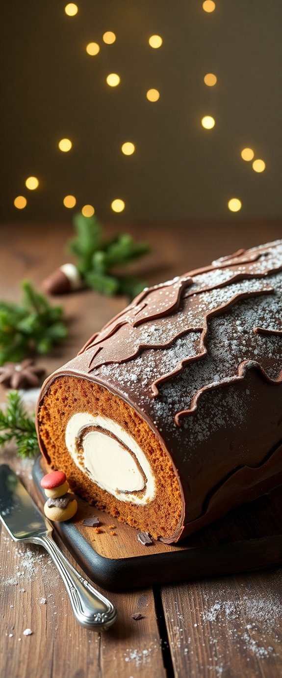 gingerbread yule log recipe