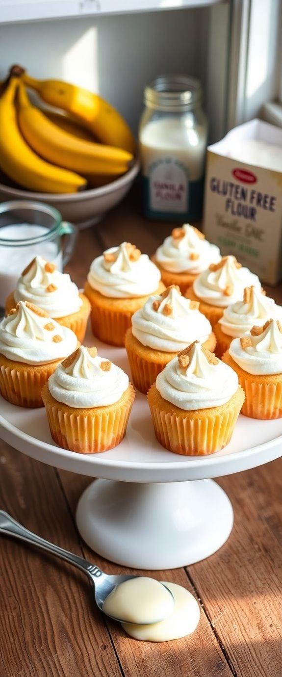 gluten free banana pudding cupcakes