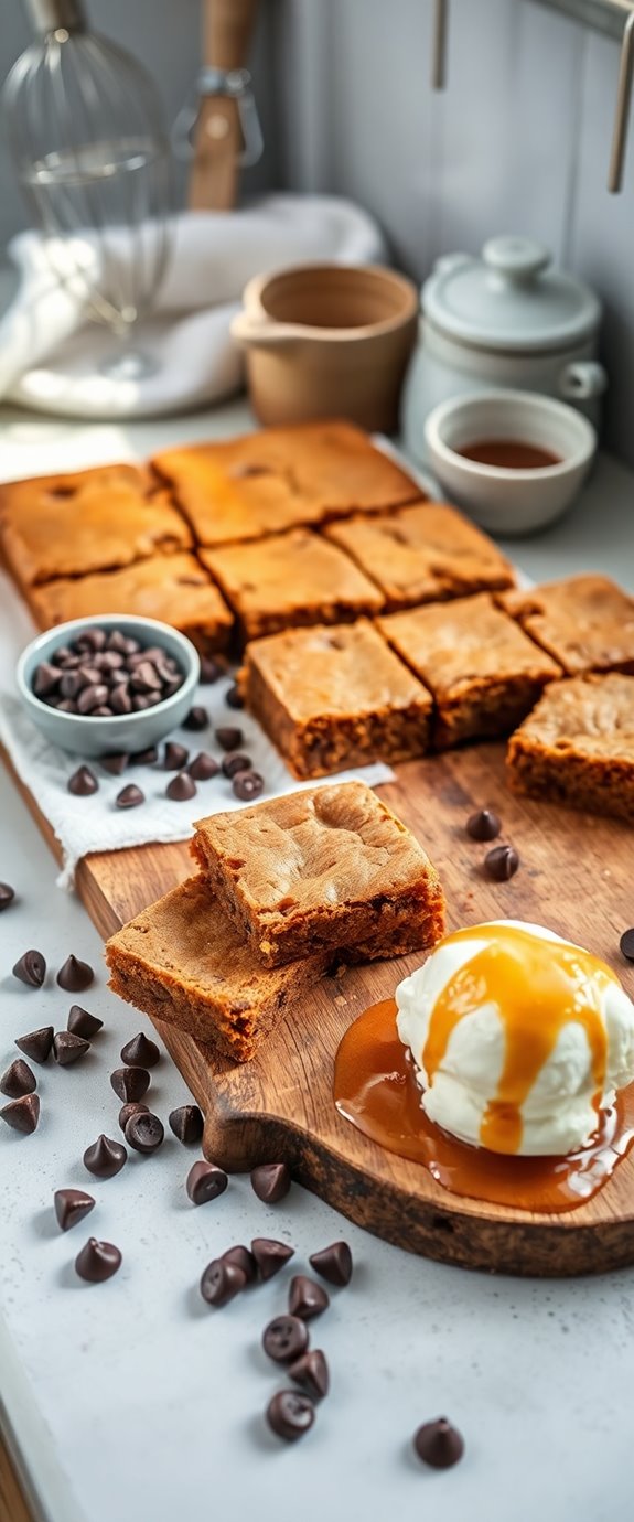 gluten free blonde brownies
