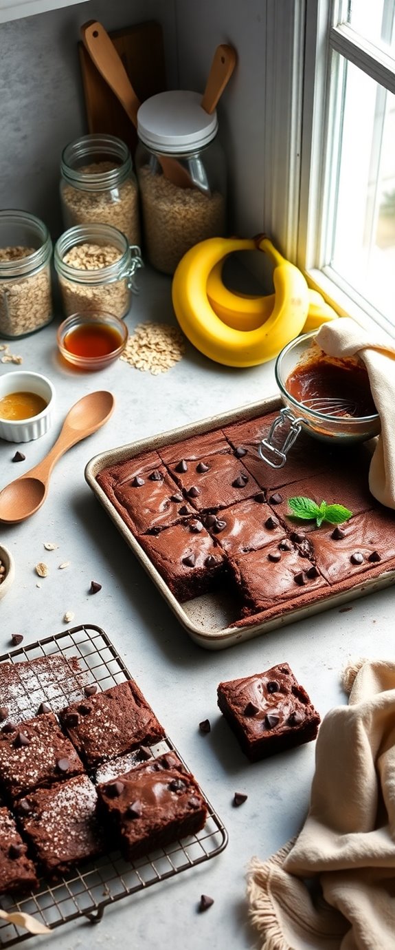 healthy banana bread brownies