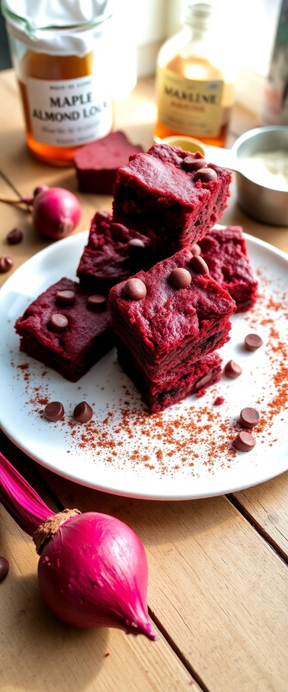 healthy red velvet brownies