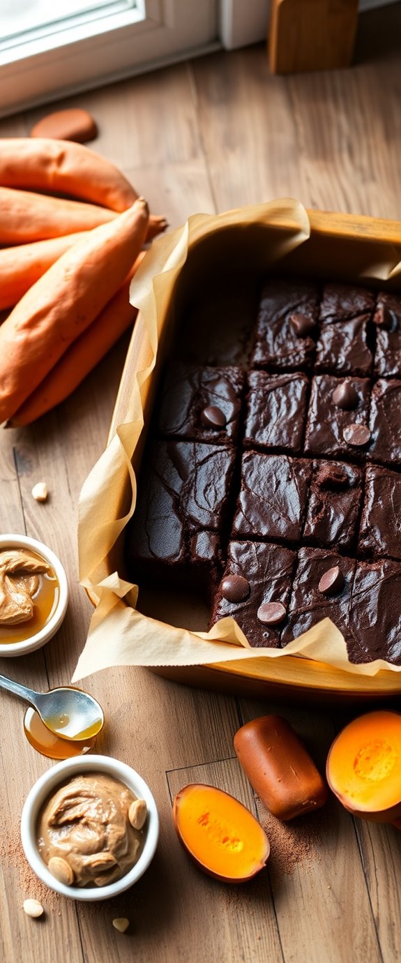 healthy sweet potato brownies