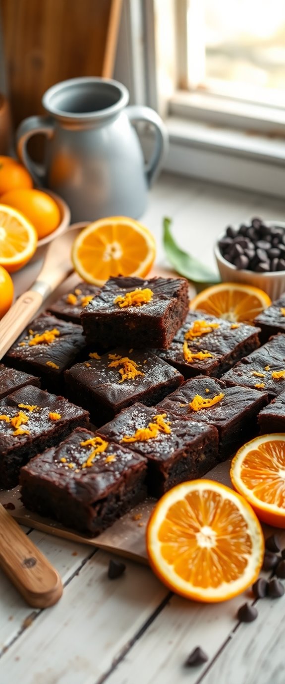homemade orange flavored brownies recipe