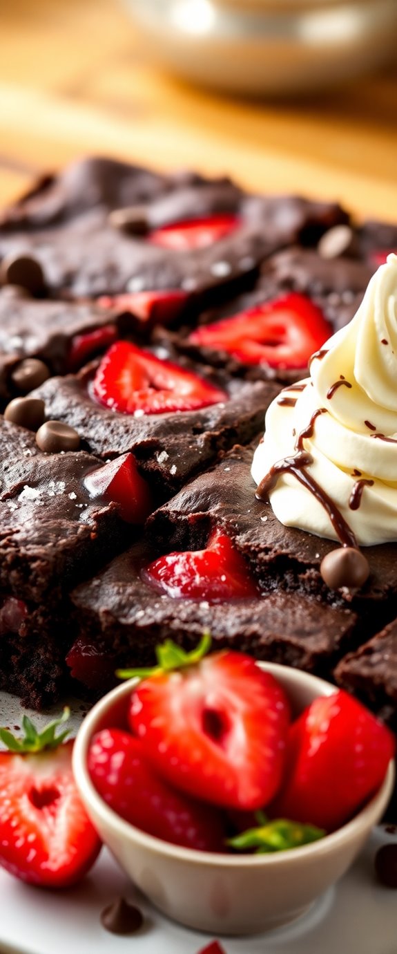 homemade strawberry brownies recipe