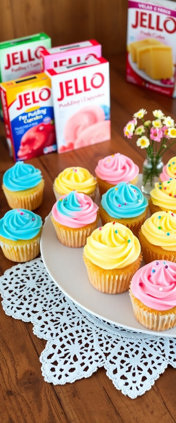 jello infused pudding cupcakes