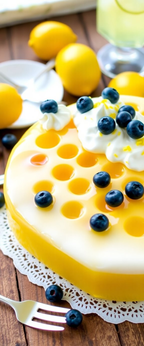 lemon blueberry jello cake