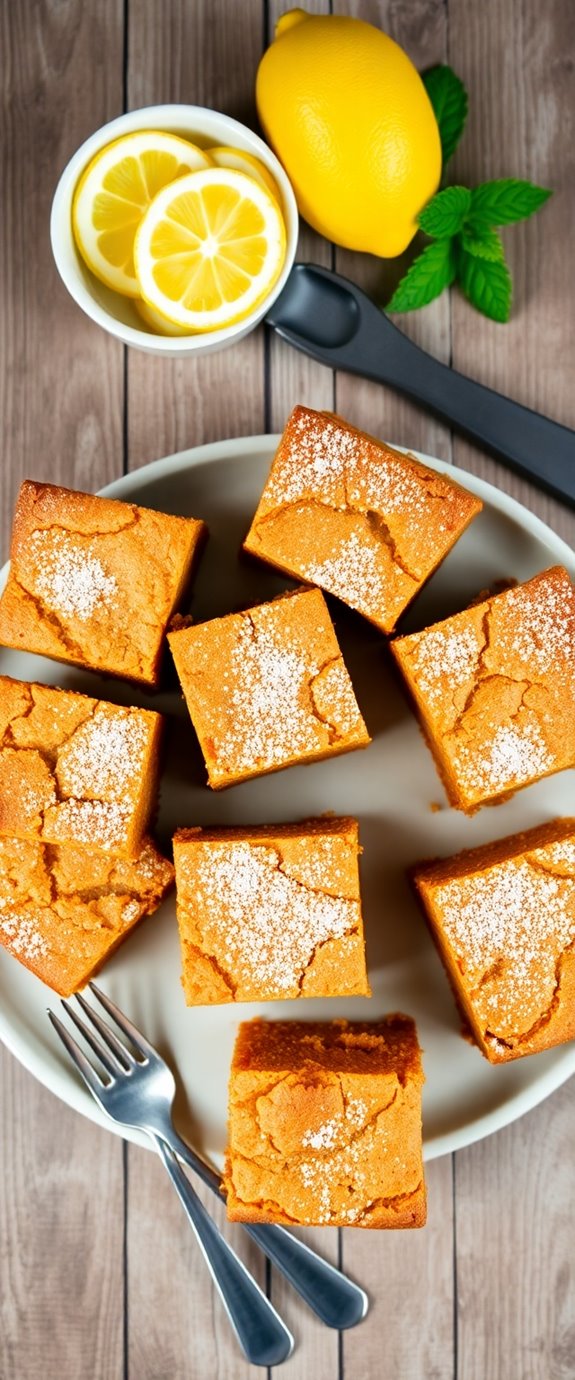 lemon brownies with white chocolate