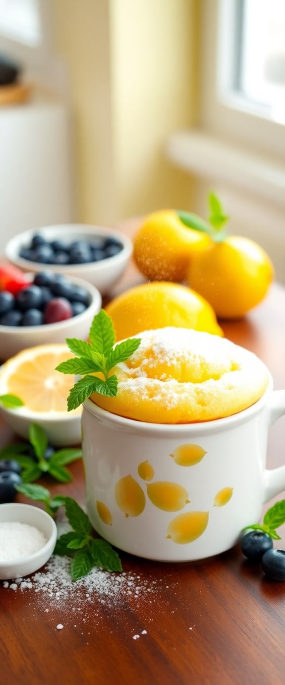 lemon flavored microwave cake