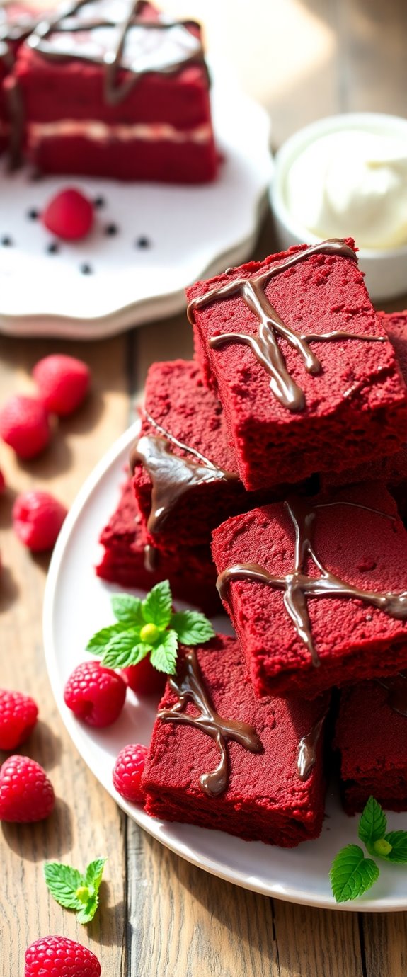 low carb red velvet brownies