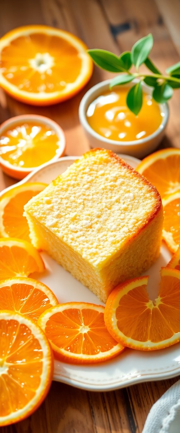 moist cake with orange juice