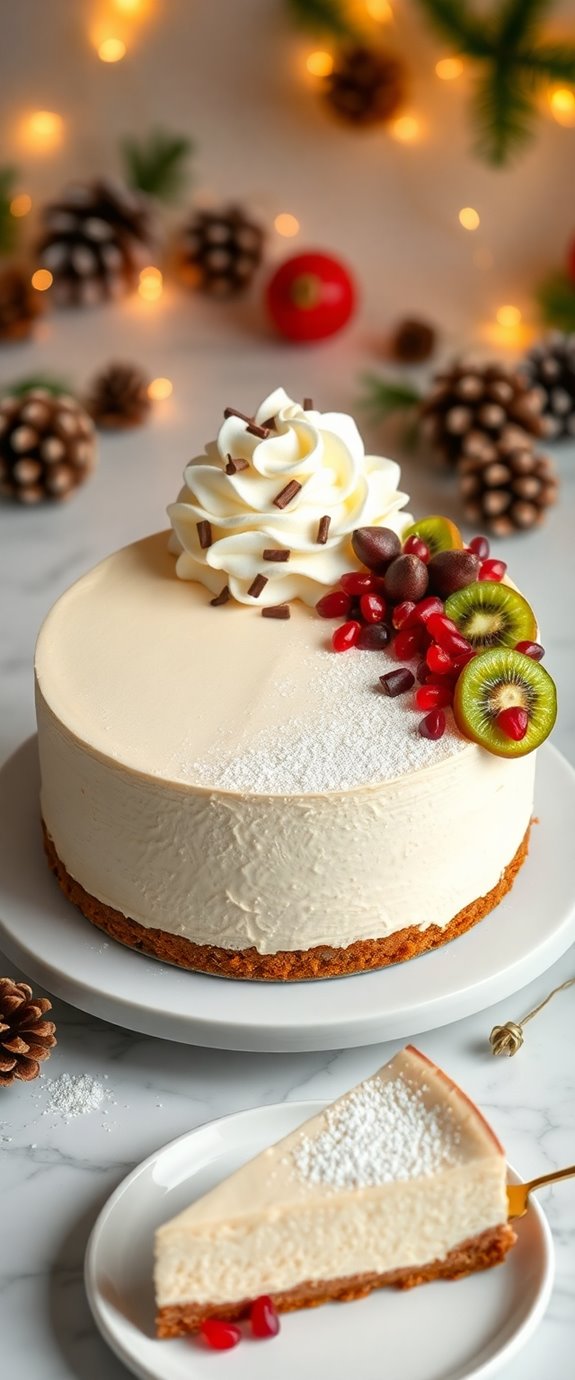 no bake winter cheesecake
