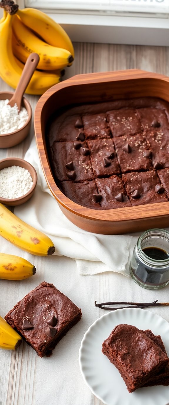 no sugar banana brownies