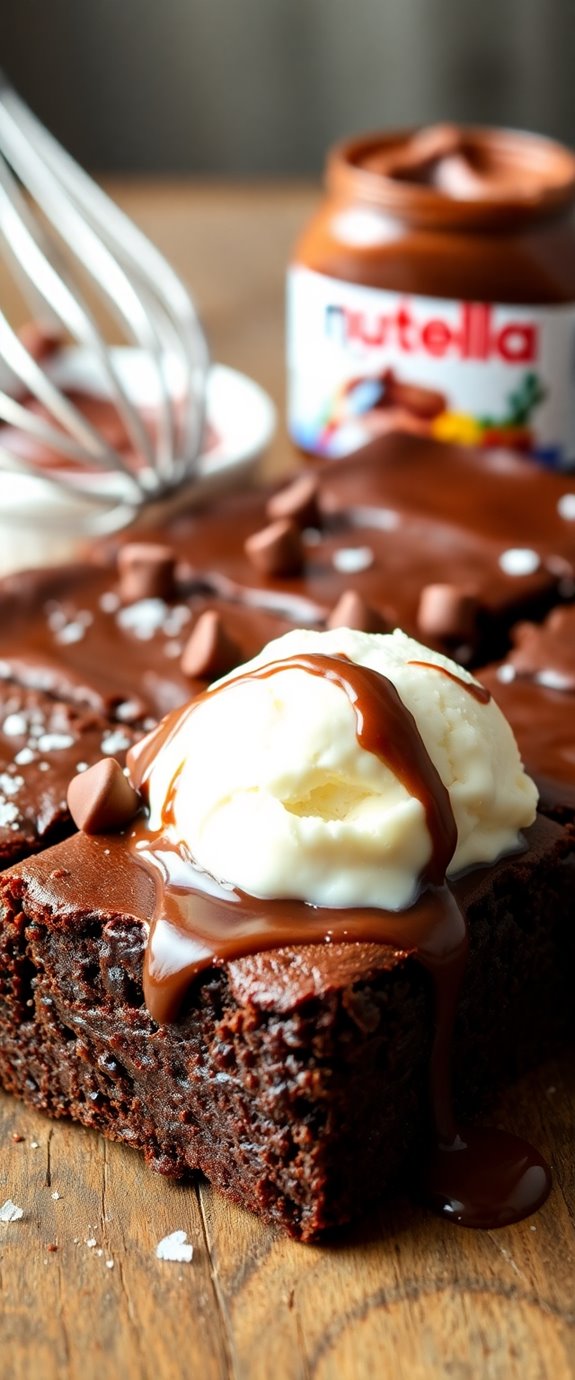 nutella brownies baking instructions