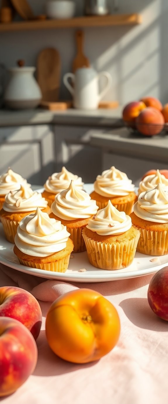 peach flavored almond cupcakes recipe